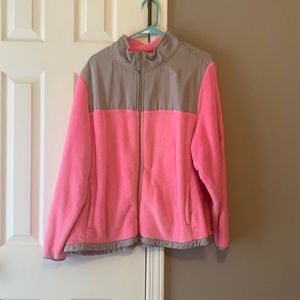 Danskin pink and gray fleece jacket